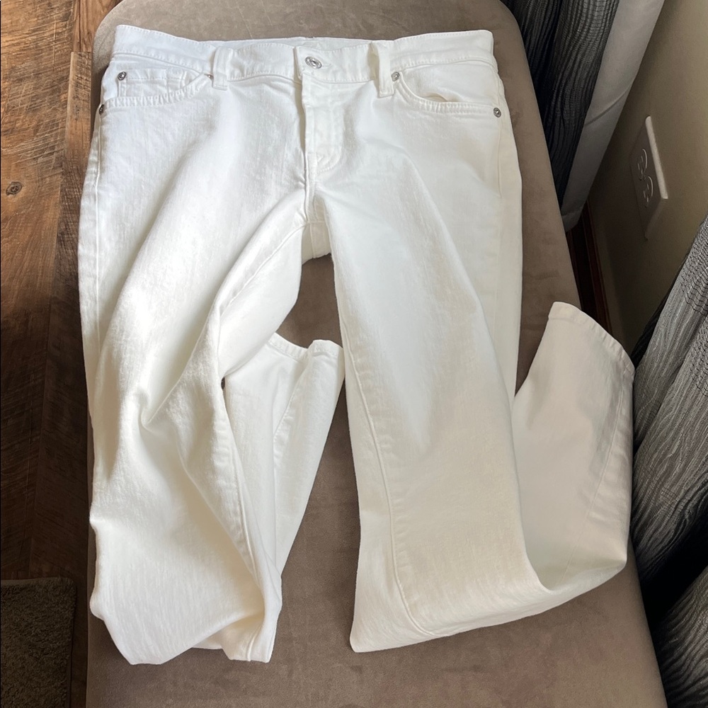 For All Mankind Crisp White Skinny Jeans